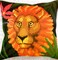 DIY Collection D'Art Lion Night Jungle Needlepoint 16" Pillow Top Kit